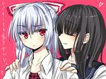  bad_id bad_pixiv_id bangs fujiwara_no_mokou houraisan_kaguya multiple_girls touhou translated yatosaki_haru 