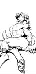 2020 abs anklet anthro black_and_white bracelet cheek_tuft claws digital_drawing_(artwork) digital_media_(artwork) dio_brando ear_piercing ear_ring facial_tuft felid hair hi_res jewelry jewelry_only jojo's_bizarre_adventure lion long_hair long_tail looking_at_viewer looking_down looking_down_at_viewer male mammal monochrome muscular muscular_anthro muscular_male nipples pantherine pawpads paws piercing ring_piercing rounded_ears serious_face serpentyourlord shirtless shirtless_anthro shirtless_male simple_background sketch solo tail tuft white_background
