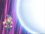  anime_screenshot arm_warmers blonde_hair blue_eyes dark_magician_girl hat highres holding holding_wand non-web_source sleeveless wand witch_hat yu-gi-oh! 