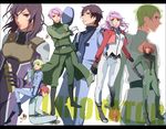  6+boys anew_returner bad_id bad_pixiv_id bring_stabity celestial_being_uniform glasses green_hair gundam gundam_00 hilling_care innovator multiple_boys multiple_girls murakami_yuichi purple_eyes purple_hair red_eyes red_hair regene_regetta revive_revival ribbons_almark short_hair tieria_erde 