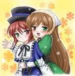  2girls blush hug multiple_girls rozen_maiden souseiseki suiseiseki 