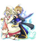  1girl alice_(tales) bad_id bad_pixiv_id blonde_hair boots emil_castagnier green_eyes kibou_(pue) knee_boots red_eyes tales_of_(series) tales_of_symphonia tales_of_symphonia_knight_of_ratatosk white_bloomers 