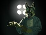 anthro backlighting black_background blue_eyes brown_body brown_fur canid canine canis clothed clothed_anthro clothed_male clothing doctor domestic_dog elderly elderly_anthro elderly_male eyewear front_view fur german_shepherd glasses gloves handwear herding_dog hi_res kaltag1925 latex latex_clothing latex_gloves latex_handwear light lighting male male_anthro mammal mask medical medical_gloves medical_instrument multicolored_body multicolored_fur open_mouth pastoral_dog scientific_instrument scrubs shaded simple_background solo standing surgeon surgical_mask teeth tongue wearing_glasses