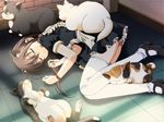  amamiya_natsume animal_ears artist_request cat cat_ears edelweiss fetal_position game_cg maid mary_janes shoes sleeping solo thighhighs white_legwear 