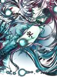  chain collar detached_sleeves hatsune_miku long_hair shiinoyuko solo vocaloid 