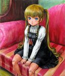  bad_id bad_pixiv_id blonde_hair blue_eyes doll_joints dress drill_hair highres long_hair rozen_maiden shinku solo tafuto traditional_media twintails very_long_hair 