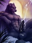  animal_genitalia anthro arch balls biceps big_balls big_muscles big_penis black_nose black_penis canine canine_penis claws cum cum_on_hand cum_on_penis cum_string cumshot erection fangs fur grin hunk knot leaking male mammal masturbation muscles nude open_mouth orgasm pecs penis presenting sheath sitting smile solo spread_legs spreading tattoo teeth toned tongue tongue_out towel underwear_around_one_leg vein wolf wolfy-nail yellow_eyes 