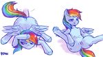  all_fours cutie_mark disembodied_penis doggystyle equine female feral friendship_is_magic from_behind hair half-closed_eyes horse jerinov male mammal multi-colored_hair my_little_pony pegasus penis plain_background pony presenting pussy rainbow_dash_(mlp) rainbow_hair sex solo spread_legs spreading straight white_background wings 