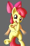  bow cub equine female feral friendship_is_magic hair hands holding horse mammal my_little_pony navel open_mouth pony shoroch young 