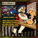 1:1 5_toes absurd_res accessory angry anthro argument banny_(twf) big_feet blarf022 blue_body blush blush_lines bodily_fluids bon_(twf) boots bovid bow_ribbon bow_tie caprine chair clothing collar collar_tag dress embarrassed feet female flower flower_in_hair foot_fetish foot_on_table footwear fur furniture group hair hair_accessory hi_res lagomorph leporid male male/female mammal mascot_costume musk musk_clouds musky_feet napkin nervous_look on_chair plant purple_body rabbit restaurant sha_(twf) sheep shoes sitting sitting_on_chair smelly smelly_boots smelly_feet steamy_feet stink_cloud stink_fumes sweat sweaty_feet table tan_body tears the_walten_files toes trio trio_focus wiggling_toes wiping_sweat wool_(fur) yelling_at_another