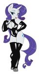  alpha_channel anthro anthrofied bedroom_eyes blue_eyes cutie_mark elbow_gloves equine eyeshadow female friendship_is_magic gloves hair hooves horn horse legwear looking_at_viewer makeup mammal my_little_pony plain_background pony purple_hair rarity_(mlp) rubber standing stockings sugarcup tongue tongue_out transparent_background unicorn 