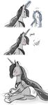  dialog duo english_text equine eyes_closed female feral fluttershy_(mlp) friendship_is_magic hair horn horse long_hair magic mammal my_little_pony panties pony princess_luna_(mlp) smile text transformation underwear unknown_artist winged_unicorn wings 