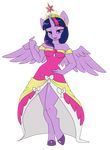  alpha_channel anthro anthrofied crown dress equine female friendship_is_magic gold hair hooves horn horse mammal multi-colored_hair my_little_pony plain_background pony purple_eyes purple_hair solo standing sugarcup transparent_background twilight_sparkle_(mlp) winged_unicorn wings 