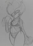  bikini female monochrome nintendo pok&#233;mon pok&eacute;mon roserade swimsuit video_games vono 