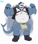 2_penises abdominal_scar aegir_carcharias anthro arm_scar aroused aroused_face aroused_male aroused_smile balls beer_belly belly biceps big_belly big_muscles biker biker_boots biker_cap biker_jacket black_boots black_bracelet black_cap black_clothing black_footwear black_harness black_hat black_headwear black_jacket black_leather black_leather_jacket black_topwear black_wristband blue_body blue_scales boots bracelet bulge chest_scar clothed clothing collar detailed_bulge erection erection_under_clothing erection_under_jockstrap erection_under_underwear exposed_belly exposed_chest facial_piercing facial_scar fangs fish fist flexing flexing_bicep flexing_both_biceps flexing_muscles flexing_pecs flirting flirting_with_viewer footwear genital_outline genitals grey_body grey_scales grin grinning_at_viewer harness hat headgear headwear hi_res jacket jewelry jockstrap leather leather_boots leather_bracelet leather_clothing leather_collar leather_daddy leather_footwear leather_harness leather_jacket leather_topwear leather_wristband leg_scar looking_at_viewer male manly marine multi_genitalia multi_penis musclegut muscular muscular_anthro muscular_male neofi nipple_piercing nipple_ring nipples nose_piercing nose_ring open_clothing open_jacket open_topwear pantsless pantsless_anthro pantsless_male partially_clothed partially_clothed_anthro partially_clothed_male pecs penis penis_outline piercing presenting presenting_bulge presenting_pecs raised_arms rebel ring_piercing scales scar scarred_body seducing_viewer seductive shadow shark shoes showing_off_muscles simple_background smile smiling_at_viewer solo spiked_bracelet spiked_collar spiked_wristband spikes standing tail_scar teeth tenting thick_arms thick_thighs tongue topwear tough_guy underwear white_background white_clothing white_jockstrap white_underwear wristband yellow_eyes