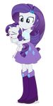  boots clothed clothing cub curly_hair cutie_mark dm29 duo equestria_girls equine female friendship_is_magic fur hair hair_accessory holding horn horse jewelry looking_down makeup mammal my_little_pony open_mouth plain_background pony purple_hair rarity_(eg) rarity_(mlp) size_difference skirt square_crossover squirming standing unicorn white_fur white_skin young 