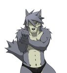  angry anthro biceps big_muscles canine dog fist fur hair husky kouya_aotsuki male mammal morenatsu muscles pecs solo speedo swimsuit unknown_artist 