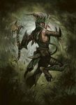  hatchet hooves horn knife magic_the_gathering male satyr unknown_artist wizards_of_the_coast 