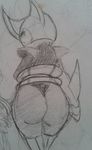  big_butt bisharp butt female first_person_view looking_back monochrome nintendo pok&#233;mon pok&eacute;mon video_games vono wide_hips 