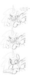  blush english_text equine female feral friendship_is_magic horn horse mammal monochrome my_little_pony pony princess_celestia_(mlp) solo text winged_unicorn wings zev 