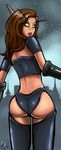  butt clothed clothing elf female glowing_eyes hair looking_at_viewer ottomarr_(artist) outside skimpy thighs video_games warcraft world_of_warcraft 