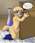  balls biochemistry blue_eyes bluepaw bluepawpanda book chemicals chemistry chipmunk cute english_text eyewear fluffy_tail glasses male mammal nude penis rodent simon_seville solo teeth text tooth 