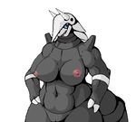  anthro breasts female kai-ten kaivolate muscles muscular_female nintendo nipples oekaki pok&#233;mon pok&eacute;mon raptorkou solo video_games 