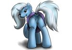 cloak clothing equine female feral friendship_is_magic grin horn horse jinyaranda looking_at_viewer looking_back mammal my_little_pony panties pony presenting presenting_hindquarters raised_tail solo standing trixie_(mlp) underwear unicorn 
