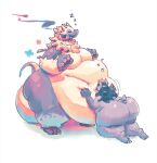 2022 3_toes 4_fingers anthro arm_warmers_(marking) belly belly_folds belly_overhang big_belly big_butt big_moobs biped blizzard_entertainment blonde_hair blonde_mane bodily_fluids butt canid claws colored countershading dragon drooling duo english_description eyes_closed face_in_belly face_in_navel feet female female_anthro fernier fingers fur furred_dragon furred_scalie grey_body grey_butt grey_countershading grey_fur grey_tail hair heart_reaction hi_res huge_belly huge_butt huge_thighs interspecies larger_anthro larger_male male male/female male_anthro mammal mane markings miluinaoxie moobs morbidly_obese morbidly_obese_anthro morbidly_obese_male mythological_creature mythological_scalie mythology navel_fetish navel_penetration nude nude_anthro nude_female nude_male obese obese_anthro obese_male open_mouth open_smile overweight overweight_anthro overweight_female overweight_male penetration saliva scalie short_tail simple_background size_difference sleep_molestation sleeping smaller_anthro smaller_female smile sound_effects tail thick_tail thick_thighs toe_claws toes vowelless vowelless_sound_effect warcraft werecanid werecreature white_background worgen yellow_belly yellow_body yellow_countershading yellow_markings yellow_tail zedex zzz