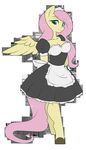  anthro anthrofied bedroom_eyes blue_eyes cleavage clothed clothing equine female fluttershy_(mlp) friendship_is_magic hair hooves horse looking_at_viewer maid maid_uniform mammal my_little_pony pegasus pink_hair pony solo standing sugarcup wings 