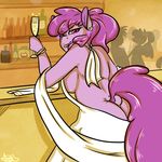  anthrofied arnachy berry_punch_(mlp) breasts butt clothed clothing equine female friendship_is_magic horse looking_at_viewer mammal my_little_pony pony side_boob skimpy solo tongue tongue_out 