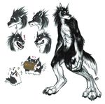  claws dogbreath fur male nude olf orion_(aluminemsiren) plain_background red_eyes solo white_background white_fur 