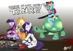  applejack_(mlp) clothing equine feral friendship_is_magic group gun horn horse left_4_dead_(series) male mammal my_little_pony pegasus pony rainbow_dash_(mlp) ranged_weapon rarity_(mlp) size_difference tank_(mlp) tortoise twilight_sparkle_(mlp) unicorn valve video_games weapon wings wolfjedisamuel 