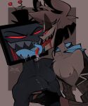 2025 abstract_background absurd_res alastor_(hazbin_hotel) animal_ears animal_humanoid blue_body blue_eyes blue_skin clothed clothing deer deer_humanoid demon demon_humanoid digital_drawing_(artwork) digital_media_(artwork) duo electronics for_a_head french_kissing hat hazbin_hotel headgear headwear heart_nipples hellaverse hi_res humanoid kissing making_out male male/male mammal mammal_humanoid nipple_fetish nipple_pinch nipple_play nipples object_head off_shoulder pecs pinch pinksartdump red_eyes red_sclera screen screen_face screen_head sharp_teeth teeth television top_hat tv_head vox_(hazbin_hotel) watermark