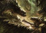 lizard magic_the_gathering raymond_swanland reptile scalie size_difference sword weapon wizards_of_the_coast 