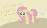  blush dialog english_text equine female feral fluttershy_(mlp) friendship_is_magic fur green_eyes hair horse mammal mostazathy my_little_pony pegasus pink_hair pony solo text wings yellow_fur 