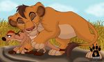  disney feline hug imminent_rape kopa lion male mammal meerkat size_difference the_lion_king timon 
