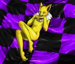  bed blush checkers daisuke fur hypno lying male nintendo on_back pok&#233;mon pok&eacute;mon video_games 