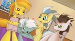  blue_hair cutie_mark equine female feral fleetfoot_(mlp) friendship_is_magic hair horse lying mammal misty_fly_(mlp) multi-colored_hair my_little_pony open_mouth orange_hair pegasus pony soarin_(mlp) spitfire_(mlp) two_tone_hair wings wonderbolts_(mlp) 