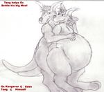 hat hug kangaroo male mammal marsupial obese overweight oz_kangaroo ozkangaroo ozkangaroo_(character) thick_tail 