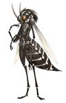  ambiguous_gender antennae arthropod compound_eyes crossed_arms daisuke insect looking_at_viewer mosquito multi_limb multiple_limbs plain_background solo standing white_background white_markings wings 