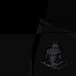 1:1 2018 ambiguous_gender anthro black_and_blue canid canine canis dark_theme demensa digital_media_(artwork) fur grey_body grey_fur horror_(theme) hungry mammal monochrome pixel_(artwork) rear_view ribs skinny_anthro solo wolf