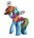  2013 ? cub cutie_mark duo equine eyes_closed female feral friendship_is_magic hair high-roller2108 horse lying multi-colored_hair my_little_pony pegasus pony purple_eyes purple_hair rainbow_dash_(mlp) rainbow_hair scootaloo_(mlp) sleeping standing wings young zzz 