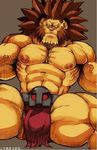  anthro biceps big_muscles bulge capcom feline leo_(red_earth) lion loincloth male mammal muscles nipples pecs red_earth solo topless unknown_artist vein video_games 