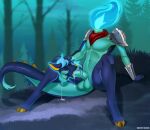 2025 absurd_res animal_genitalia animal_penis anthro armor artist_name autofellatio balls black_sclera blue_fire blue_hair bodily_fluids chimera cloven_hooves colored_fire countershading cum cum_in_mouth cum_inside detachable detachable_head detached_oral dirtyjace dullahan equine_genitalia equine_penis european_mythology facial_piercing fire flaming_neck forest genital_fluids genitals glowing glowing_head gold_(metal) gold_jewelry grey_body grey_countershading hair headless hearth_taxel hi_res holding_head holding_own_head hooves irish_mythology jewelry kerchief leaking_cum male masturbation medial_ring modular multicolored_hair mythology neckerchief neckwear nose_piercing nose_ring nude oral oral_masturbation outside penile penile_masturbation penis piercing plant purple_body red_kerchief red_neckerchief ring_piercing sitting solo spiked_tail spikes spikes_(anatomy) tail text tree two_tone_hair yellow_eyes yellow_inner_ear