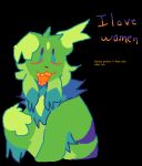 2025 ambiguous_gender anthro arm_tuft button_ears cheek_tuft circle_eyebrows colored colored_line_art dialogue digital_drawing_(artwork) digital_media_(artwork) ear_tuft elbow_tuft eyebrows eyes_closed facial_tuft floppy_ears fluffy gesture green_body head_tuft limp_wrist microsoft_paint_(artwork) noqui open_:3 open_mouth open_smile orange_mouth rain_world ruff saint_(rain_world) semi-anthro slugcat smile solo stated_sexuality supurrmsveblackhole teeth trans_(lore) trans_woman_(lore) tuft videocult yellow_teeth