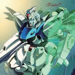  alternate_form barutan beam_cannon beam_shield blue_eyes cable commentary_request energy f91_gundam glowing glowing_eyes gun gundam gundam_f91 lens_flare machine_gun machinery mask mecha mecha_focus mobile_suit no_humans realistic robot science_fiction signature solo unworn_mask v-fin weapon 