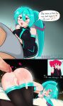  2girls absurdres after_anal after_sex after_vaginal aqua_eyes aqua_hair blush commentary cum cum_in_ass cum_in_pussy drill_hair english_commentary english_text euphemism futa_with_female futanari hatsune_miku heart heart-shaped_pupils highres justzartist kasane_teto multiple_girls nose_picking patreon_username red_eyes red_hair rolling_eyes slap_mark symbol-shaped_pupils twin_drills twintails utau vocaloid 