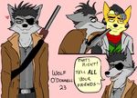  blush canine duo eye_patch eyewear fox_mccloud fredryk_phox gun licking male mammal nintendo ranged_weapon star_fox star_fox_the_animated_series tongue video_games weapon wolf wolf_o&#039;donnell wolf_o'donnell 