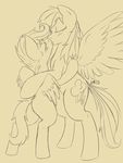  blush cub cutie_mark duo equine eyes_closed female feral friendship_is_magic hair hobbsmeerkat holding horse kissing mammal my_little_pony pegasus pony rainbow_dash_(mlp) scootaloo_(mlp) standing wings young 